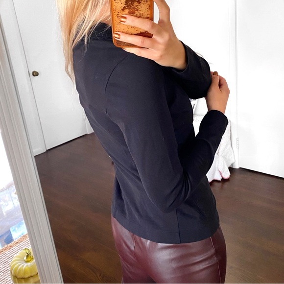 🖤 TESINI BLACK COTTON BLAZER JACKET! - Picture 3 of 12